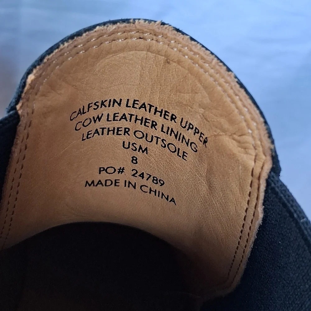 Quince Calfskin Leather Dress Chelsea Boots Black 8